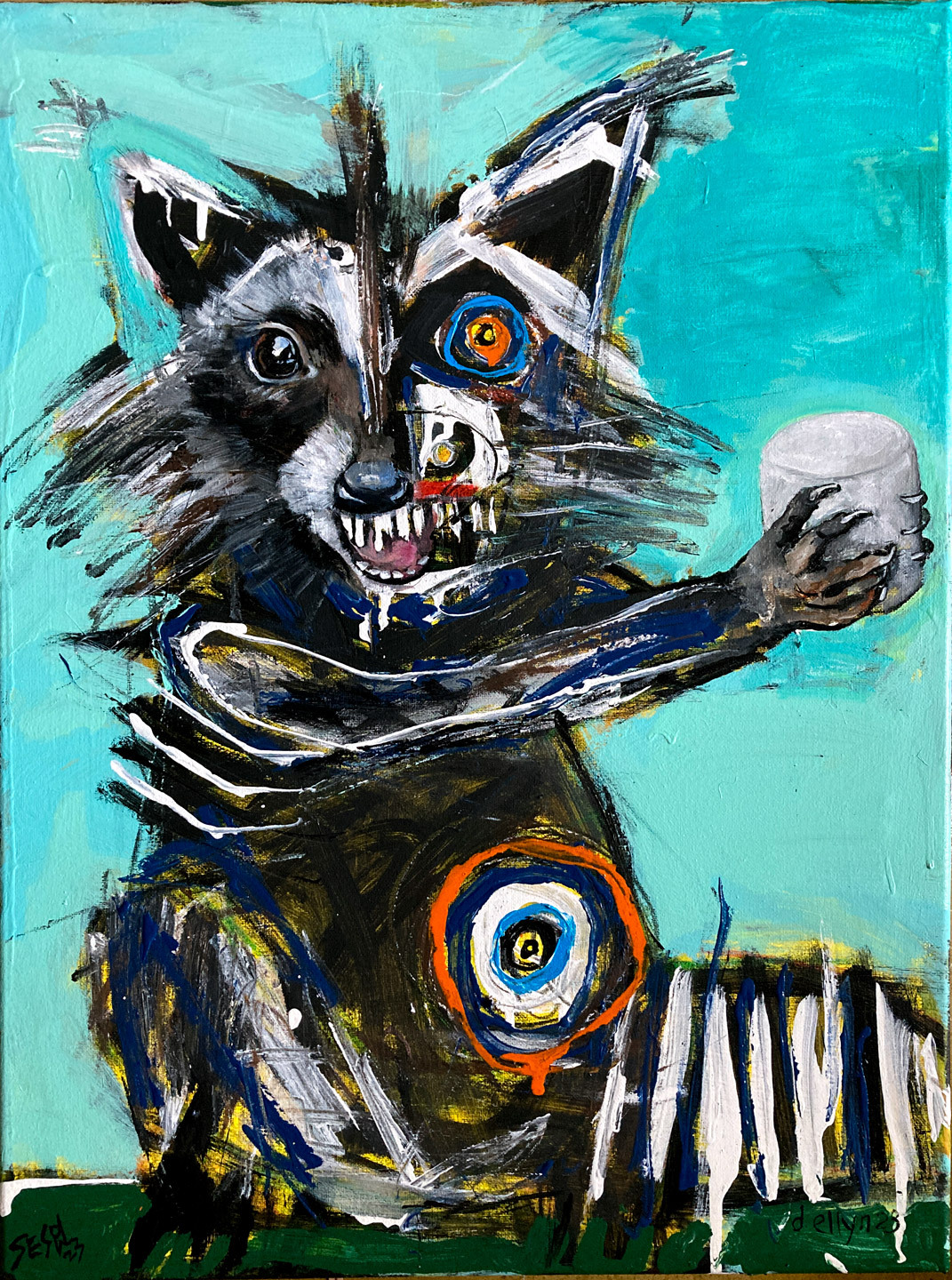 SOLD Defiled collaborative painting by Matt Sesow and Dana Ellyn