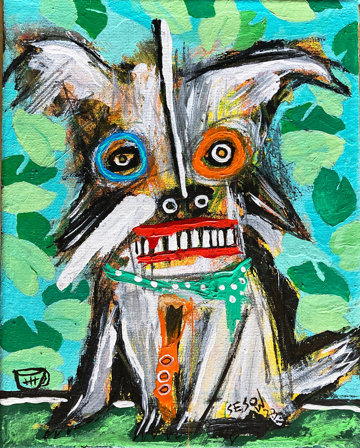 SOLD Defiled collaborative painting by Matt Sesow and Dana Ellyn