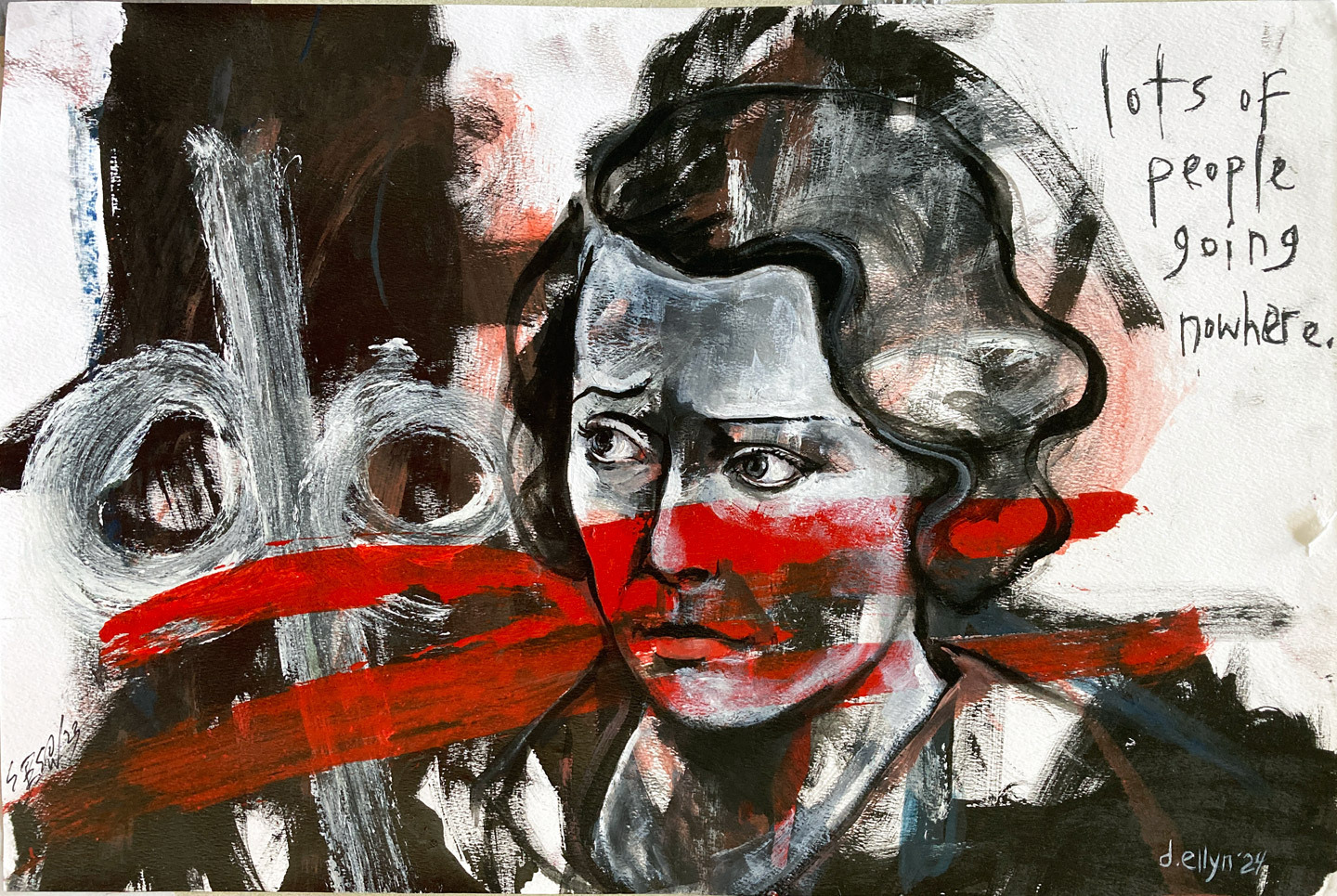 Going Nowhere is a dual portrait collaboration by Ellyn and Sesow