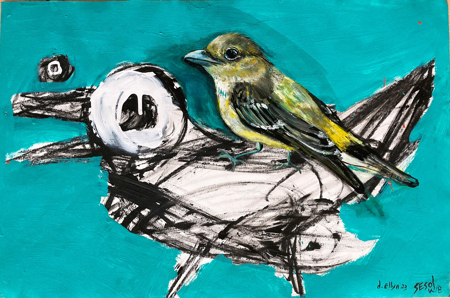 SOLD Defiled collaborative painting by Matt Sesow and Dana Ellyn