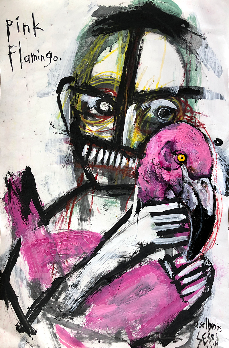 SOLD Defiled collaborative painting by Matt Sesow and Dana Ellyn