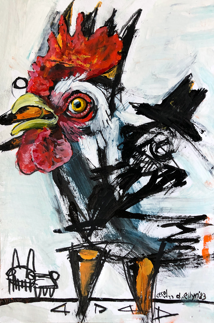 SOLD Defiled collaborative painting by Matt Sesow and Dana Ellyn