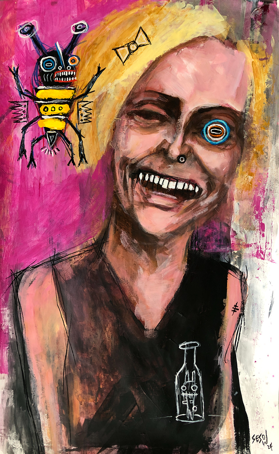 SOLD Defiled collaborative painting by Matt Sesow and Dana Ellyn