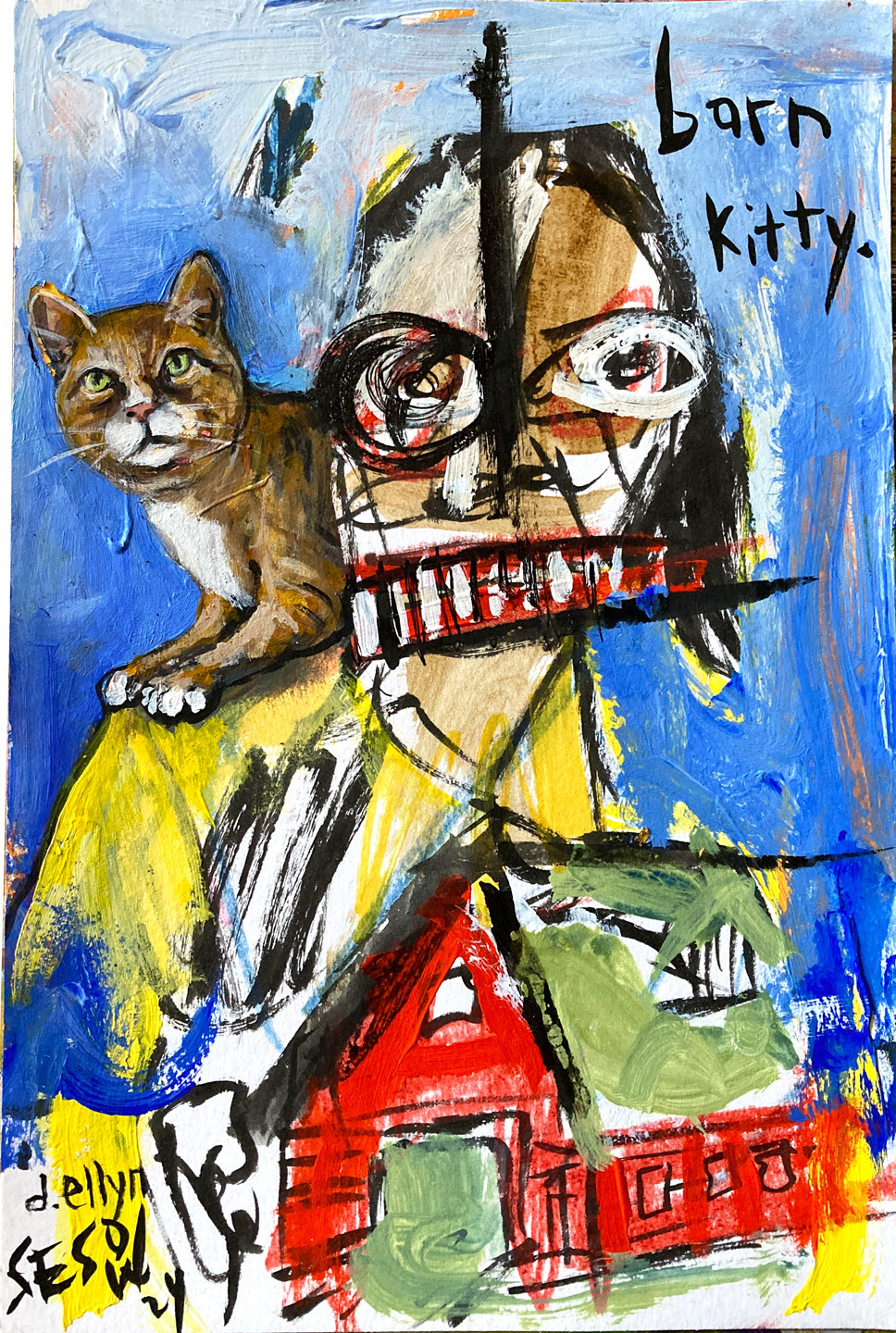 SOLD Defiled collaborative painting by Matt Sesow and Dana Ellyn